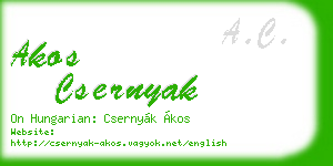 akos csernyak business card